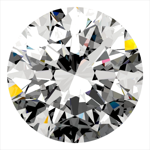 0.37 carat F-VS2 Excellent cut Natūralus Round Deimantas (1)
