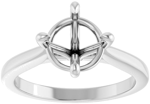 Sužadėtuvių Žiedas „Solitaire“ 14k white gold Round 8mm (3)