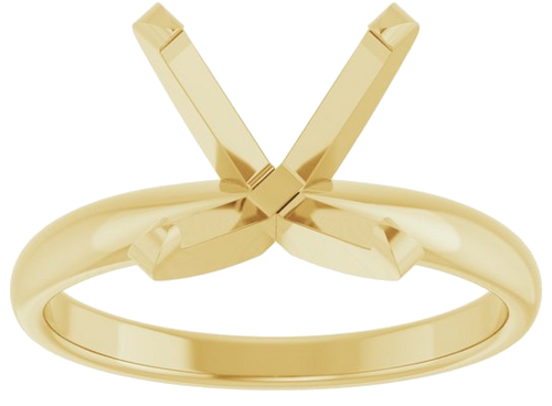 Sužadėtuvių Žiedas „Solitaire“ 585 Geltonojo Aukso Round 10.2mm x 10.6mm (3)