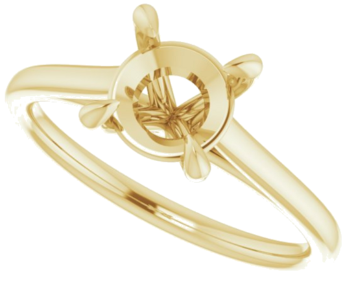 Sužadėtuvių Žiedas „Claw-Prong Solitaire“ 10k yellow gold Round 7mm (5)