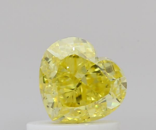 1.01 carat Fancy Intense Yellow-SI1 Natūralus Heart Deimantas (1)