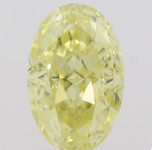 1.0 carat Fancy  Yellow-SI1 Natūralus Oval Deimantas (1)