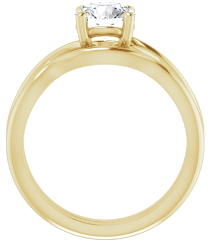 Sužadėtuvių Žiedas „Solitaire“ 14k yellow gold Round 6.5mm (7)