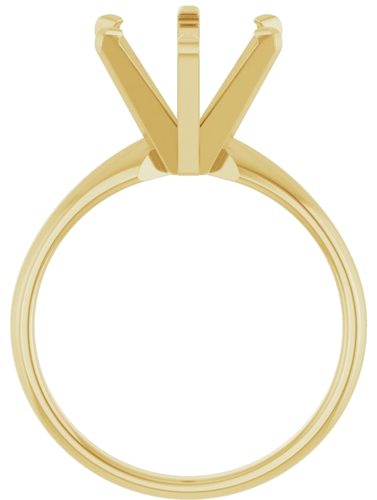 Sužadėtuvių Žiedas „Solitaire“ 585 Geltonojo Aukso Oval 11mm x 9mm (2)