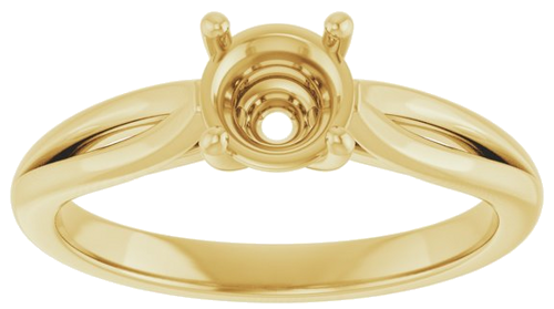Sužadėtuvių Žiedas „Solitaire“ 14k yellow gold Round 5.8mm (3)