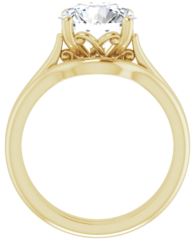 Sužadėtuvių Žiedas „Solitaire“ 14k yellow gold Round 9mm (7)