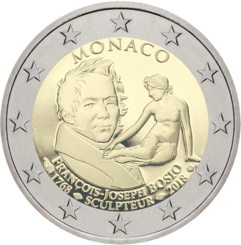 2018 Monaco Francois Joseph Bosio Proof 2 euro coin (1)