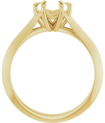 14K Yellow 6.5 mm Round Solitaire Engagement Ring Mounting (2)