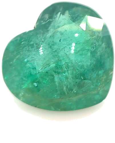 5.04 carat GREEN Heart Smaragdas (1)