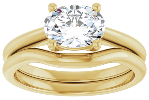Sužadėtuvių Žiedas „Solitaire“ 14k yellow gold Oval 8mm x 6mm (8)