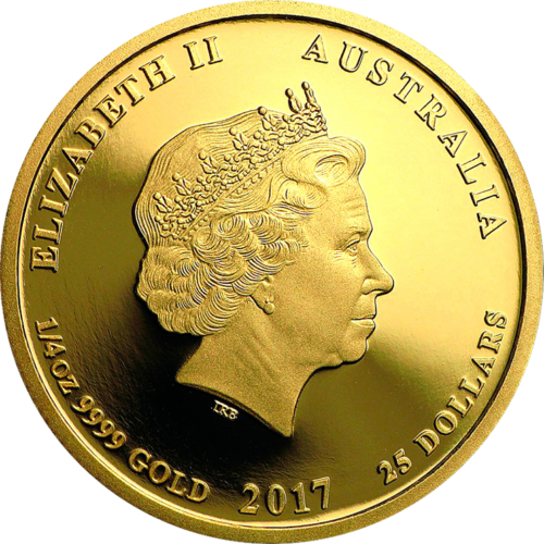 1/4 oz Год Петуха 2017 Великобритания золотая монета (3)