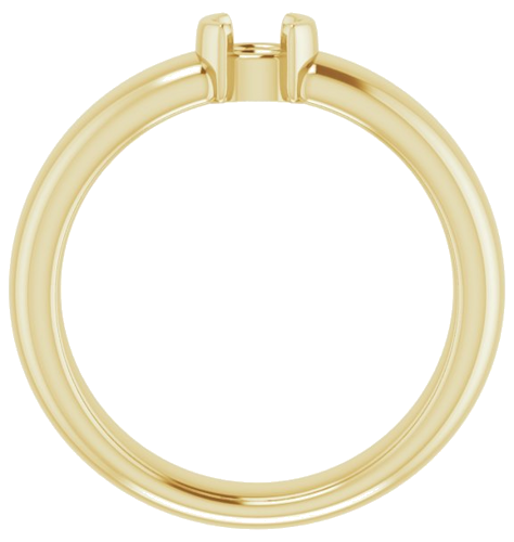 Sužadėtuvių Žiedas „Half-Bezel Solitaire“ 14k yellow gold Round 4.1mm (2)
