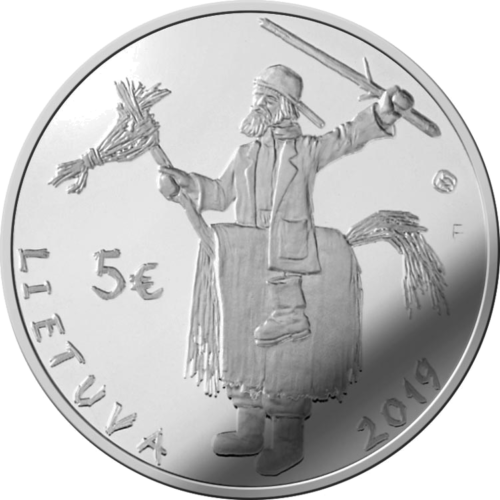 2019 Užgavėnės Lietuva 5 eurų sidabrinė moneta (2)