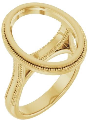 Sužadėtuvių Žiedas „Bezel-Set Solitaire“ 14k yellow gold Oval 16mm x 12mm (1)