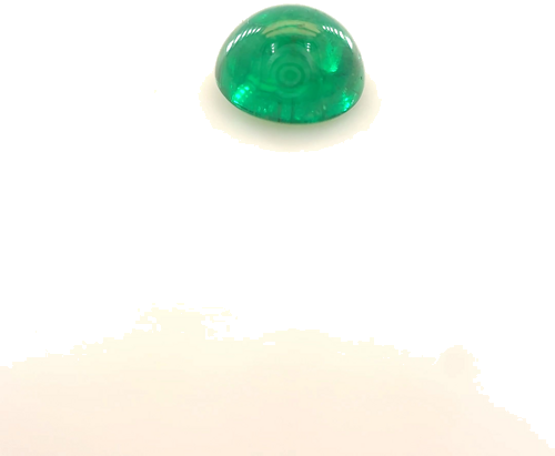 0.77 carat GREEN CABOCHON cut Round Smaragdas (1)