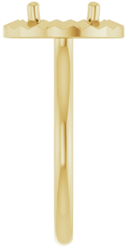 Sužadėtuvių Žiedas „Solitaire Geometric“ 14k yellow gold Round 8mm (4)