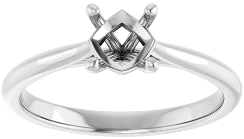 Sužadėtuvių Žiedas „Solitaire“ 585 Baltojo Aukso Round 5.8mm (3)