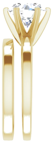 Sužadėtuvių Žiedas „Solitaire“ 14k yellow gold Round 8.2mm (9)