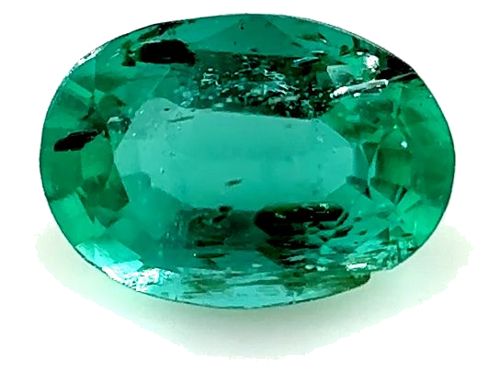 0.42 carat GREEN Oval Smaragdas (1)