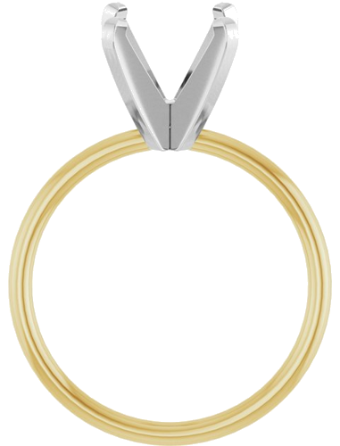 Sužadėtuvių Žiedas „Solitaire“ 14k yellow/white gold Round 9.5mm (2)