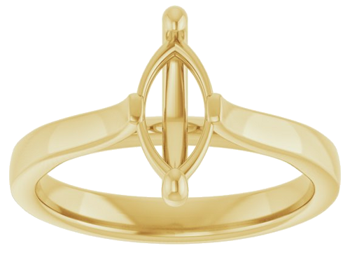 Sužadėtuvių Žiedas „Solitaire“ 585 Geltonojo Aukso Marquise 10mm x 5mm (3)