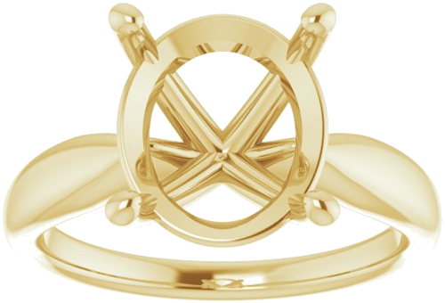 Sužadėtuvių Žiedas 14k yellow gold Oval 12mm x 10mm (3)
