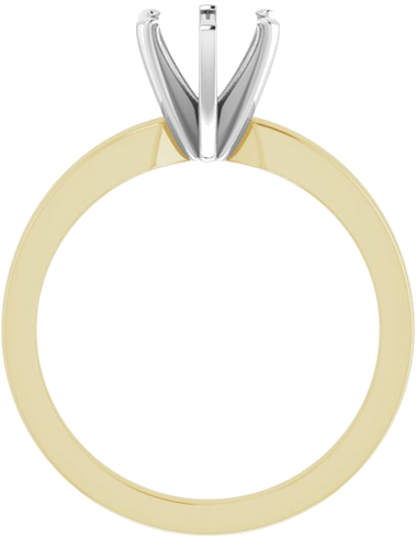 Sužadėtuvių Žiedas „Solitaire“ 585 Baltojo Ir Geltonojo Aukso Round 6.5mm (2)