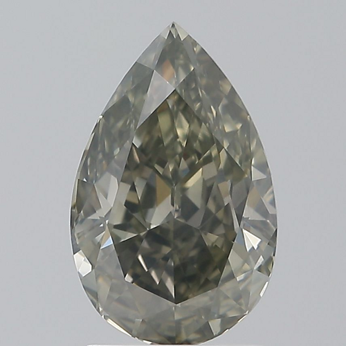 2.2 carat Fancy Dark Gray-SI2 Natūralus Pear Deimantas (1)