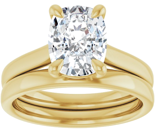Sužadėtuvių Žiedas „Claw-Prong Solitaire“ 14k yellow gold Elongated Cushion 9mm x 7mm (8)