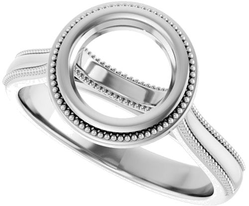 14K White 7.4 mm Round Engagement Ring Mounting (5)