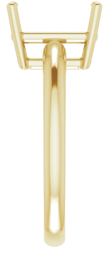 14K Yellow 10x8 mm Emerald Engagement Ring Mounting (4)