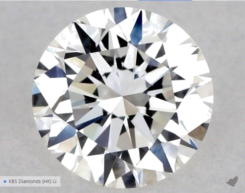 0.51 carat G-VVS2 Excellent cut Natūralus Round Deimantas (1)