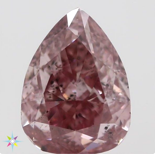 0.31 carat Fancy Intense  Pink-SI2 Natūralus Pear Deimantas (1)