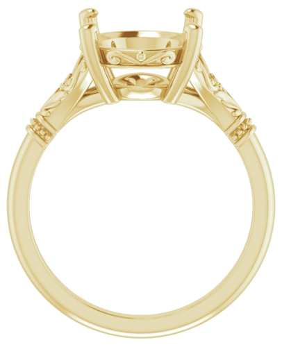 Sužadėtuvių Žiedas „Sculptural“ 14k yellow gold Oval 12mm x 10mm (2)