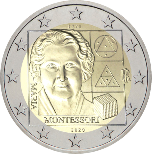 2020 Italija Montessori 2 eurų moneta (1)