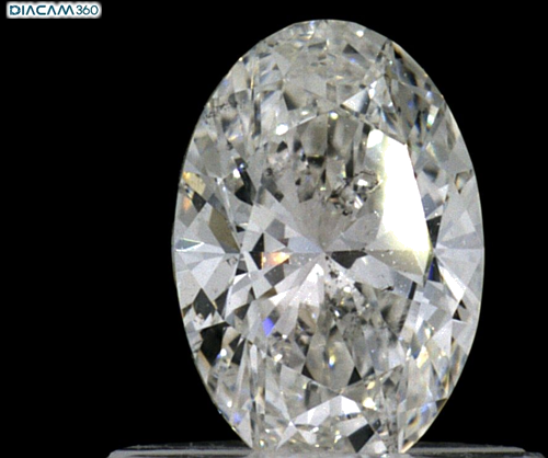 0.5 carat G-SI1 Natūralus Oval Deimantas (1)