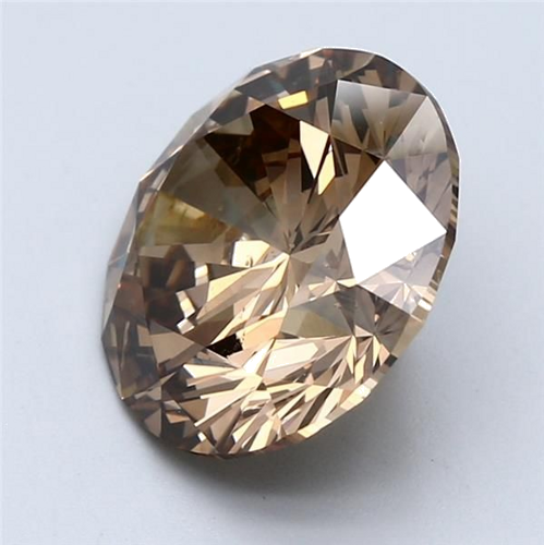 5.15 carat Fancy Yellowish Yellow Brown-SI2 GD cut Natūralus Round Deimantas (1)