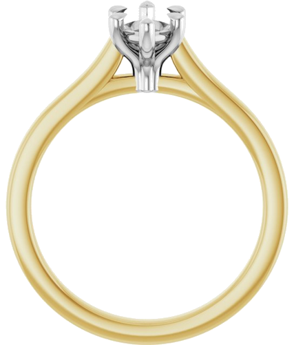 Sužadėtuvių Žiedas „Claw-Prong“ 14k yellow/white gold Marquise 9mm x 4.5mm (2)