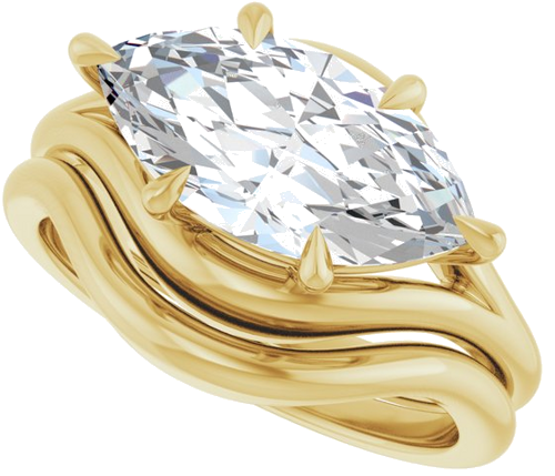 Sužadėtuvių Žiedas „Claw-Prong Solitaire“ 14k yellow gold Marquise 14mm x 7mm (10)