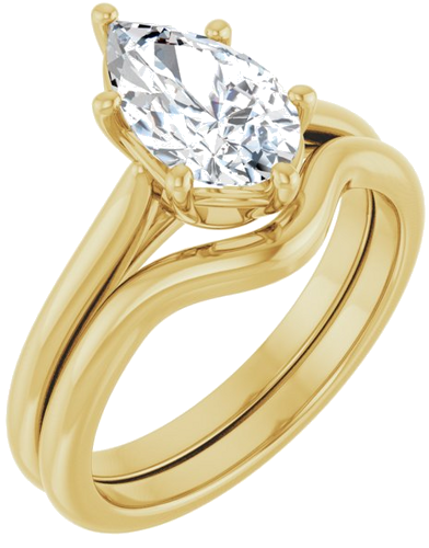 Sužadėtuvių Žiedas 14k yellow gold Pear 10mm x 6mm (6)