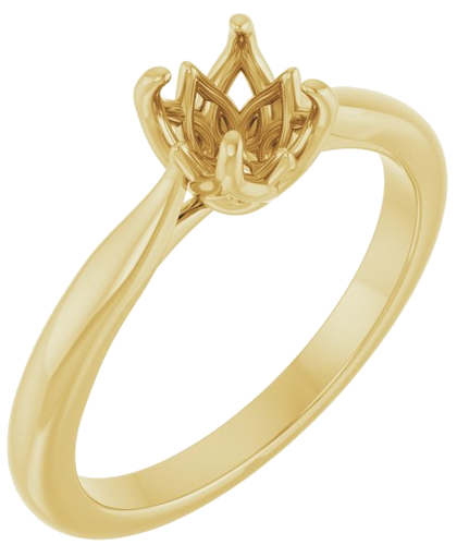 Sužadėtuvių Žiedas „Solitaire“ 14k yellow gold Round 5.8mm (1)