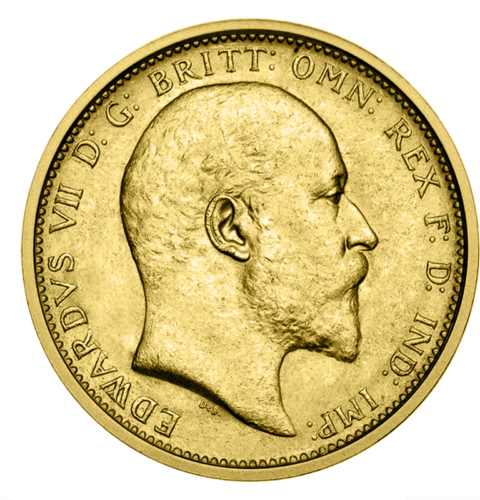 Soverenas Edward VII Didžioji Britanija auksinė moneta (1)