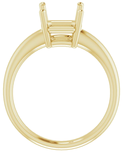 14K Yellow 10x8 mm Emerald Engagement Ring Mounting (2)