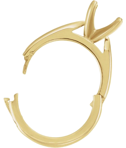 Sužadėtuvių Žiedas „CLIQ® Hinged Adjustable Solitaire“ 14k yellow gold Round 7.5mm (4)