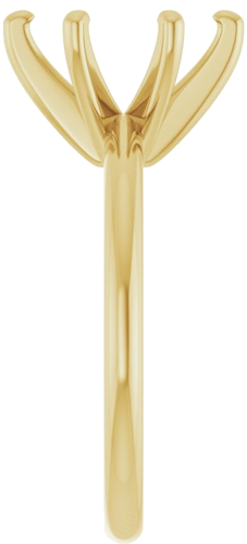 14K Yellow  10x8 mm Oval Solitaire Engagement Ring Mounting (4)