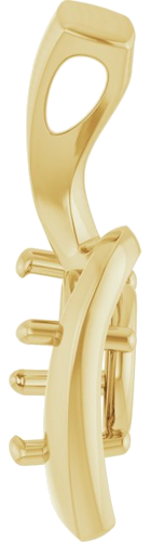 Pakabukas „Solitaire Freeform“ 14k yellow gold Round 7.4mm (3)