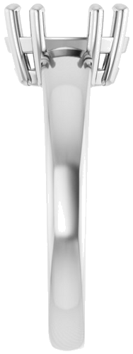 Sužadėtuvių Žiedas „Split-Prong Solitaire“ 14k white gold Oval 9mm x 7mm (4)