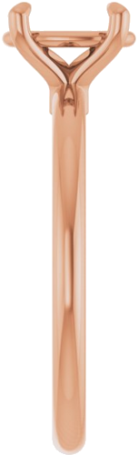Sužadėtuvių Žiedas „Claw-Prong“ 14k rose gold Oval 8mm x 6mm (4)