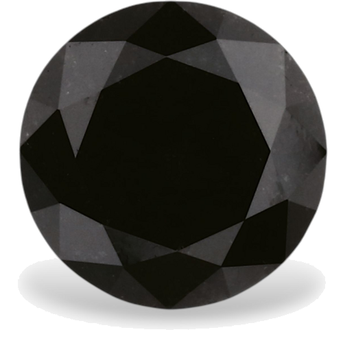 1.14 carat Fancy Black-VVS2 Excellent cut Natūralus Round Deimantas (1)
