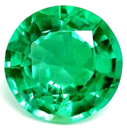 0.38 carat GREEN Round Smaragdas (1)